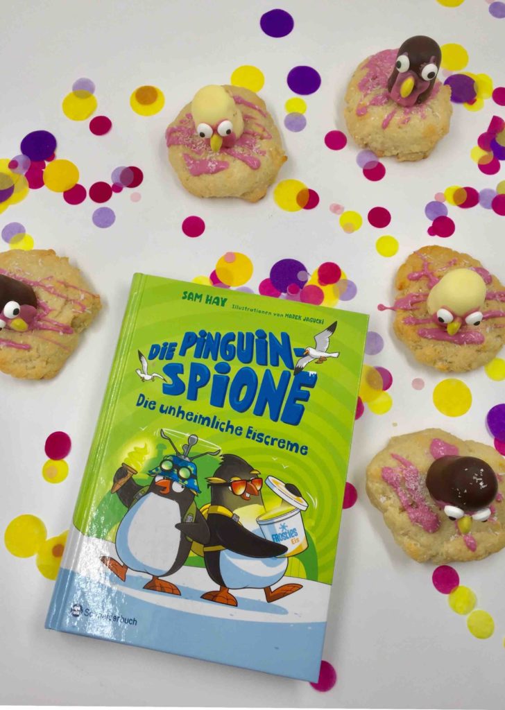 Die Pinguin Spione sind die Paten für diese Back' dein Lieblingsbuch Challenge - die Back-Challenge für das Backen mit Kindern