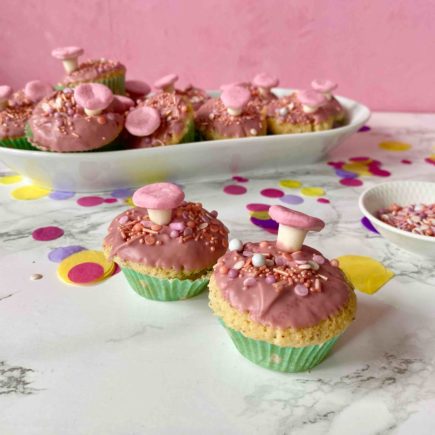 Märchenhafte Pilzmuffins für die Märchenparty.