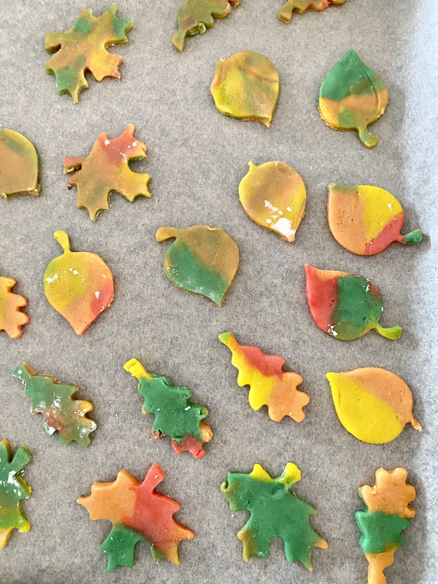 Bunte Herbstplätzchen - Knusprige Butterplätzchen im Herbst - Backen ...
