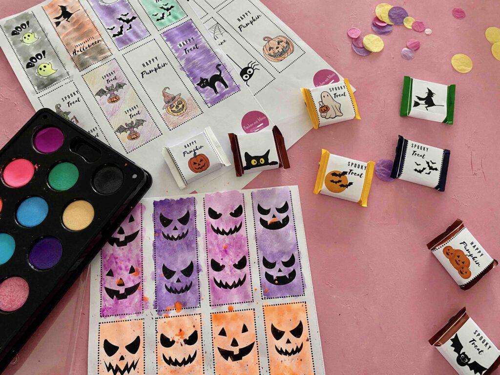 Halloween Trick Or Treat Banderole Für Die Ritter Sport Minis Inkl Druckvorlage Backen Mit 