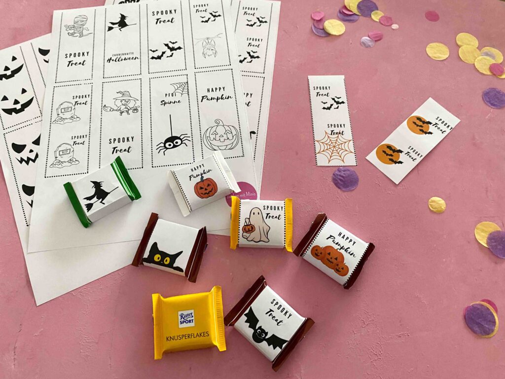 Lets Trick Or Treat Spooky Halloween Trick Or Treat Banderolen Für Ritter Sport Minis 