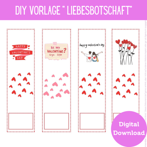 Die "schokoladige Liebesbotschaft" für die Valentinstagsschokolade als Valentinstagsgeschenk