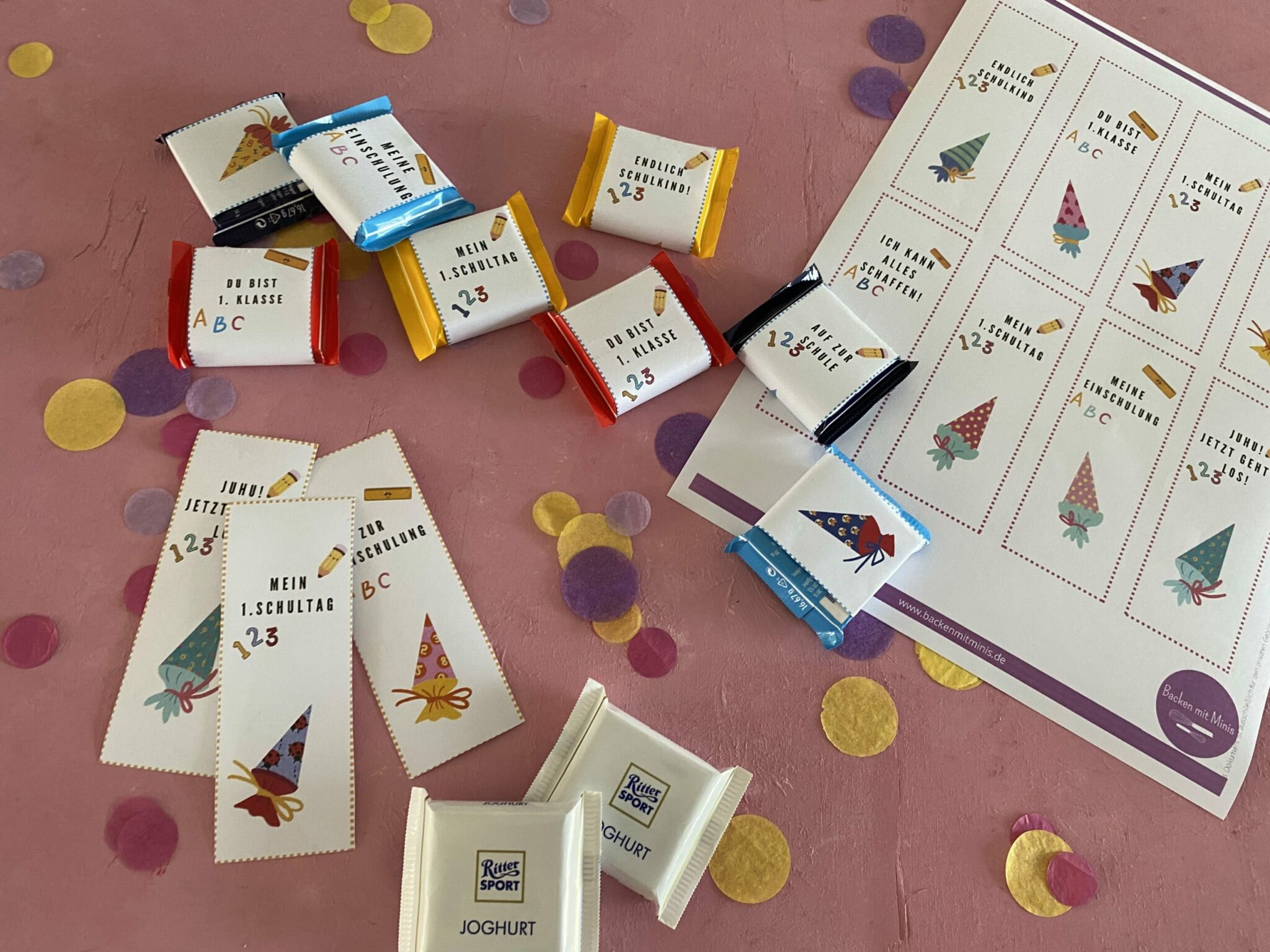 Planogram Ritter Sport 10 einfache Motiv-Geburtstagskuchen zum Nachbacken