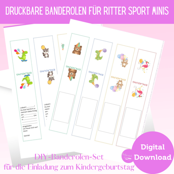 Produkt DIY Druckvorlage Kindergeburtstags-Einladung für Ritter Sport