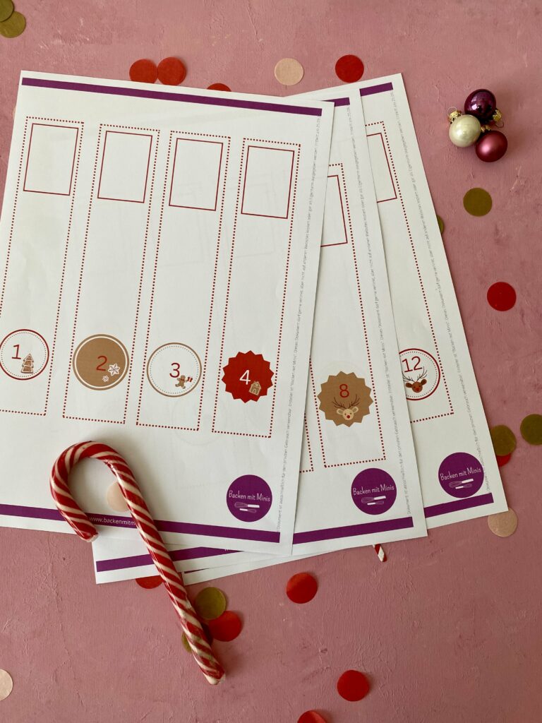 Last-Minute-Adventskalender Rot mit 90 verschiedenen Gutscheinideen für "Zeit statt Zeug" für schöne Erinnerungen und gemeinsame Zeit in der Weihnachtszeit!