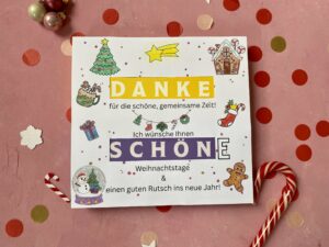 Produkt Milka "Danke schön" Pralinen Cover Weihnachten Merry Christmas zum Ausdrucken