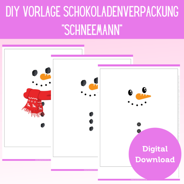 Schokoladenverpackung "Schneemann" Winterschokolade Shopbild