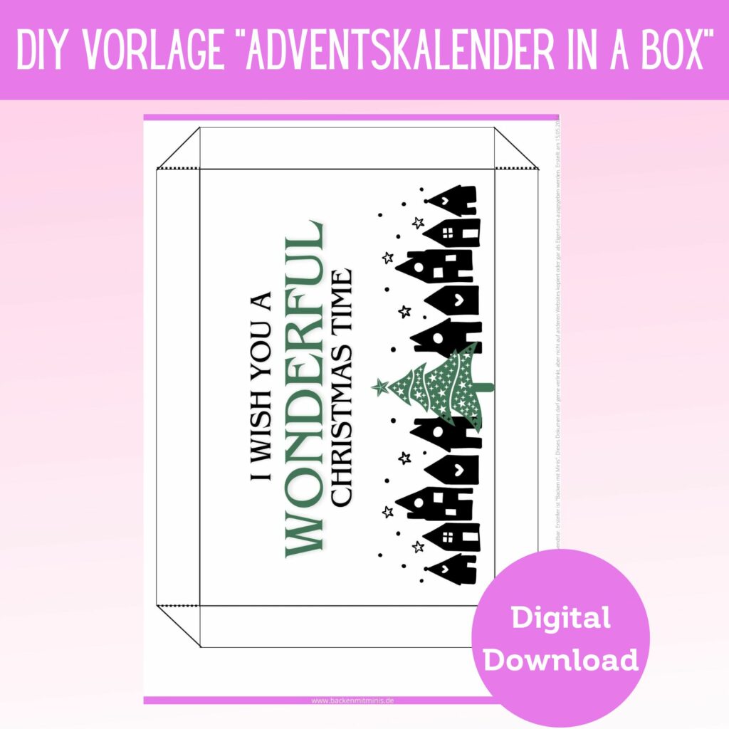 Produkt Adventskalender in a box Stadt grün