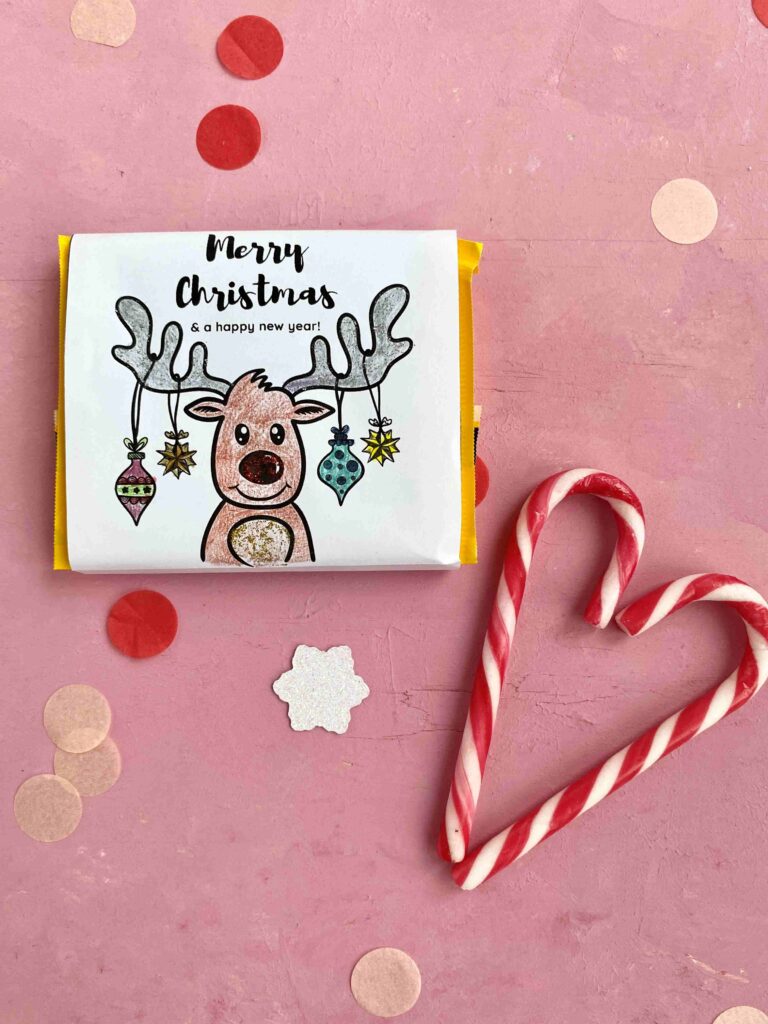 Druckvorlage Schokoladenverpackung für Ritter Sport Tafeln für kreative Weihnachtsgeschenke zum Selbermachen - weihnachtliche Geschenkverpackung für Ritter Sport