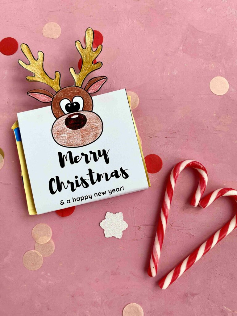 Druckvorlage Schokoladenverpackung für Ritter Sport Tafeln für kreative Weihnachtsgeschenke zum Selbermachen - weihnachtliche Geschenkverpackung für Ritter Sport