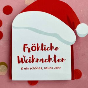 Druckvorlage Schokoladenverpackung für Ritter Sport Tafeln für kreative Weihnachtsgeschenke zum Selbermachen - weihnachtliche Geschenkverpackung für Ritter Sport