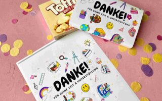 Banderolen für ein kleines Danke für das Schuljahr. DIY Druckvorlage für Geschenke für Lehrkräfte und andere Begleiter während des Schuljahres.