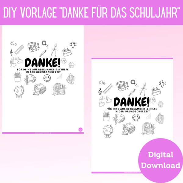 Shopbilder Dankeschön Geschenk Schule