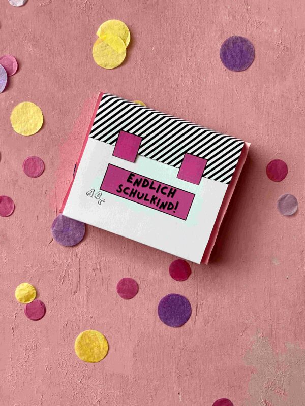 Geschenke zur Einschulung: DIY Druckvorlage für Ritter Sport