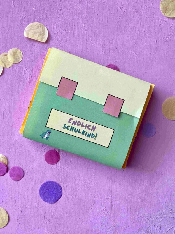 Geschenke zur Einschulung: DIY Druckvorlage für Ritter Sport