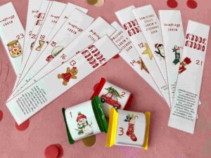 DIY Ritter Sport Banderolen für den Adventskalender mit Witz für eine lustige Weihnachtszeit