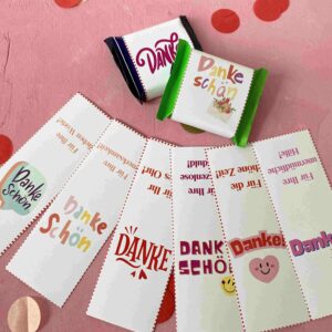 Danke Banderolen für Ritter Sport Minis für ein kleines Danke schön aus Schokoladen für Lehrkräfte.