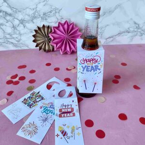 DIY Flaschenanhänger für Silvester für selbstgemachte Neujahrsgeschenke