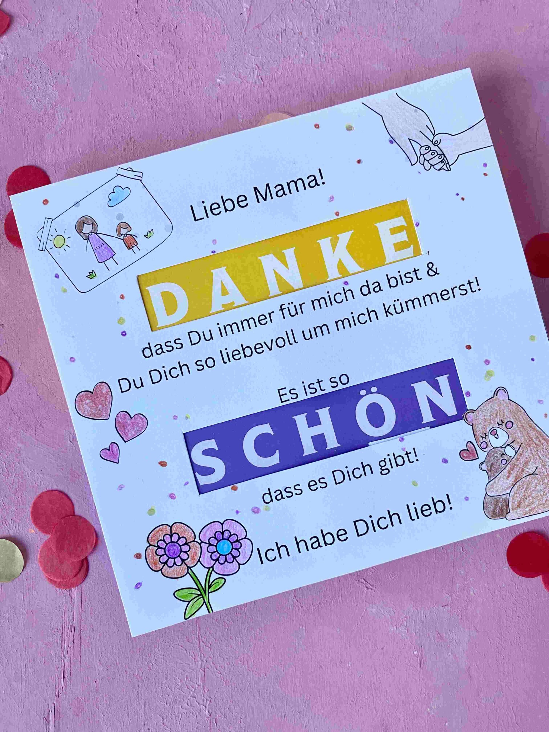 Banderolen Milka Pralinen für Geschenke für die Mama zum Geburtstag, Muttertag oder einfach so.