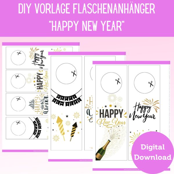 Shopfoto Flaschen Happy New Year