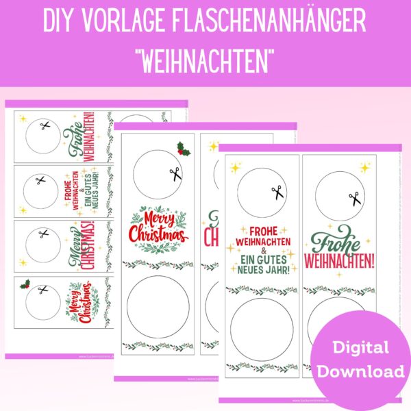 Shopfoto Flaschenanhänger Weihnachten