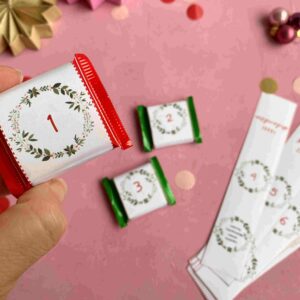 Die Banderolen für den DIY achtsamen Adventskalender, der dir auch in der Weihnachtzeit Zeit für dich garantiert.