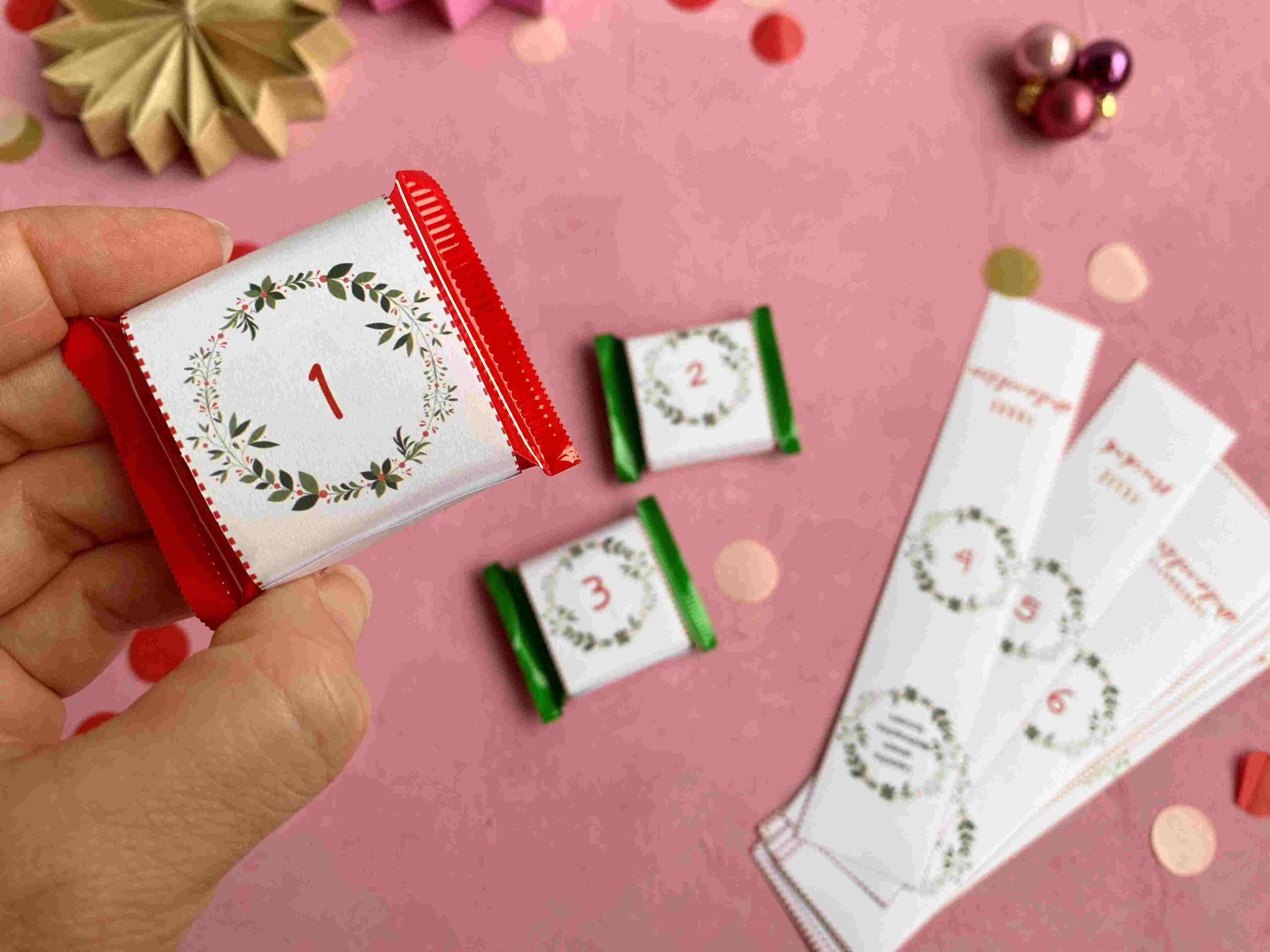 Die Banderolen für den DIY achtsamen Adventskalender, der dir auch in der Weihnachtzeit Zeit für dich garantiert.