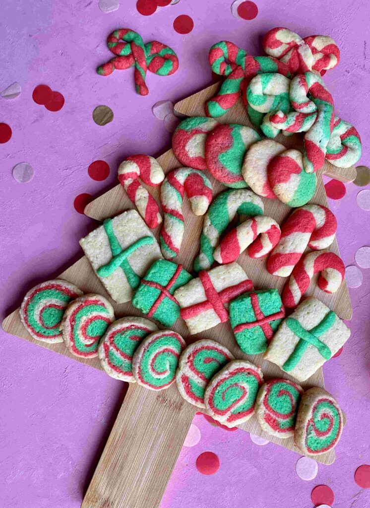 Weihnachtsplätzchen backen mit wenig Aufwand - 1 Plätzchenteig 5 Varianten - Weihnachtsplätzchen ohne Ausstecher