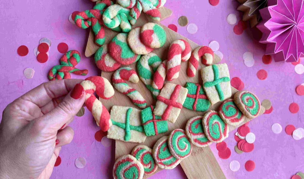 Weihnachtsplätzchen backen mit wenig Aufwand - 1 Plätzchenteig 5 Varianten