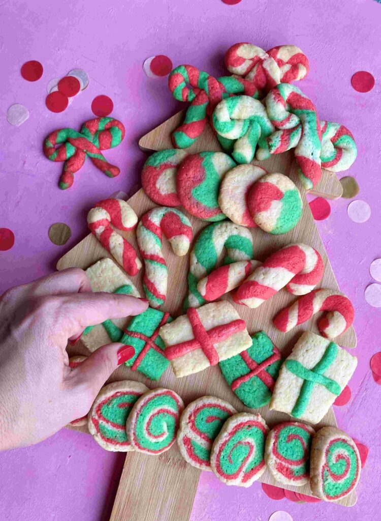 Weihnachtsplätzchen backen mit wenig Aufwand - 1 Plätzchenteig 5 Varianten